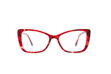 Women Urban Eyeglasses: Tina -Red - SpaceSMART Eye Clinic (Front View)
